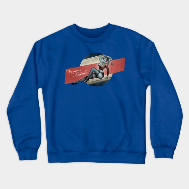 Femme Fatale Crewneck Sweatshirt by nszerdy